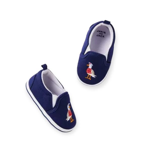 Janie and Jack NWT Baby Embroidered Soft Sole Sneaker. 18-24 Months - Picture 1 of 2